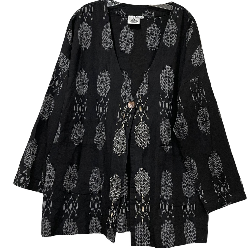 Dignity Not Charity Large Oversized Plus Size Academia Boho Shacket Button 189